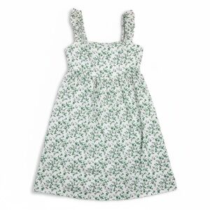 ELOQUII Floral Cotton Poplin Corset Midi Dress Green White NWT Size 18